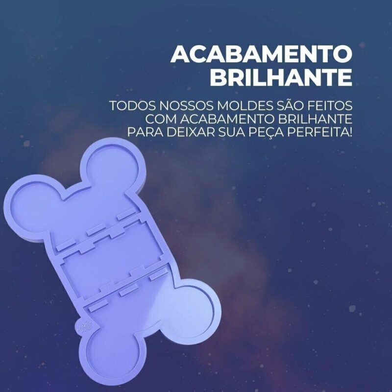Molde de Silicone Para Resina Epóxi Porta Guardanapo Mickey - Imagem 3