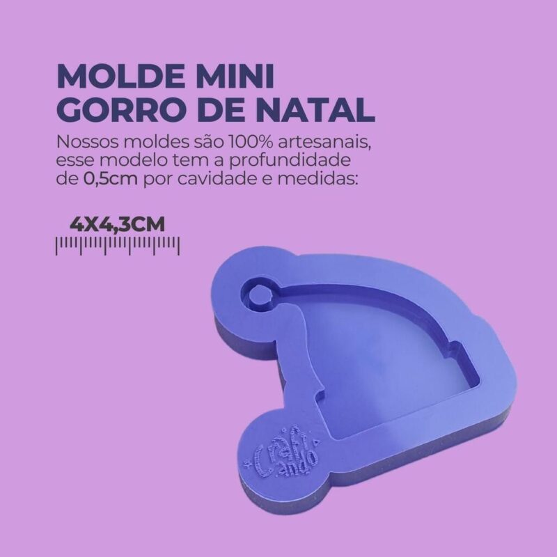 Molde Mini Gorro de Natal - Imagem 2