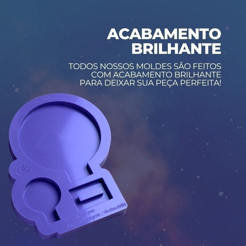 Molde de Silicone Para Resina Epóxi Para Topo de Bolo - Redondo 7cm - Imagem 3
