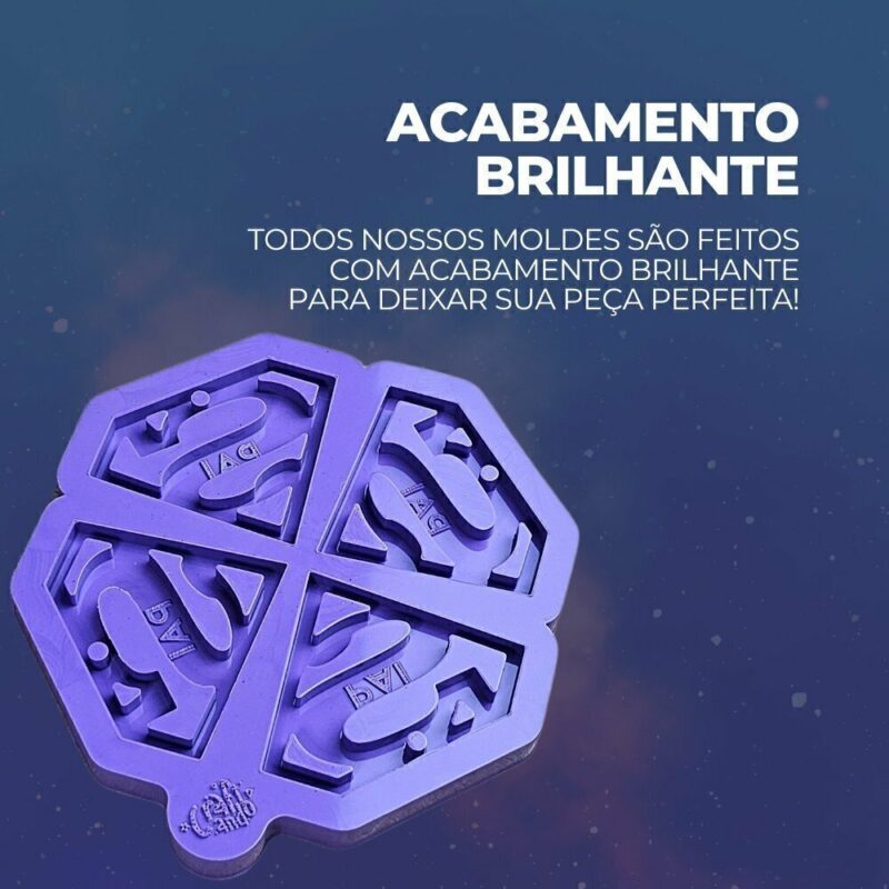 Molde de Silicone Para Resina 4 Chaveiros Super Pai - Imagem 3