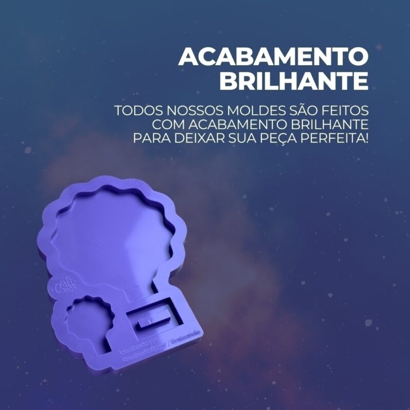 Molde de Silicone Para Resina Epóxi Para Topo de Bolo - Rendado 8cm - Imagem 3