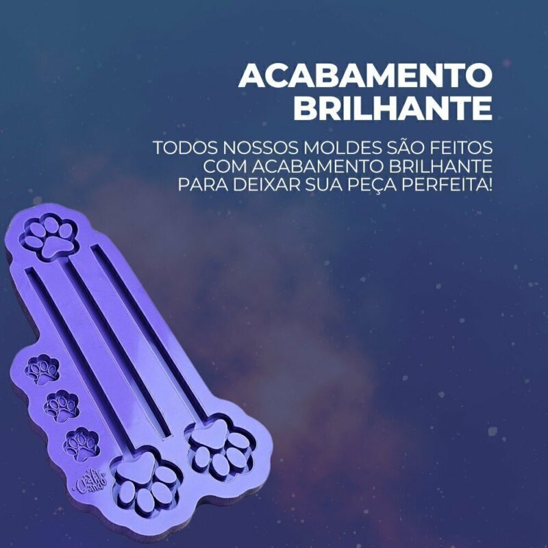 Molde de Silicone Para Resina Caneta Pata com Patinhas - Imagem 3