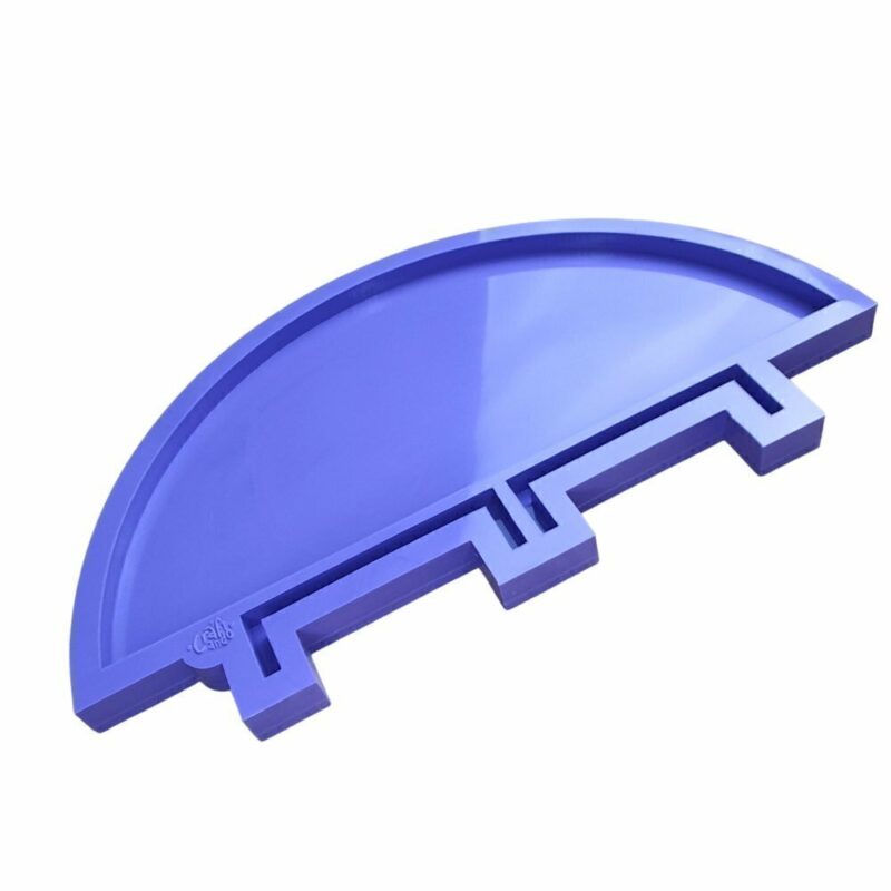 Molde de Silicone Para Resina Epóxi Bandeja Meia Lua