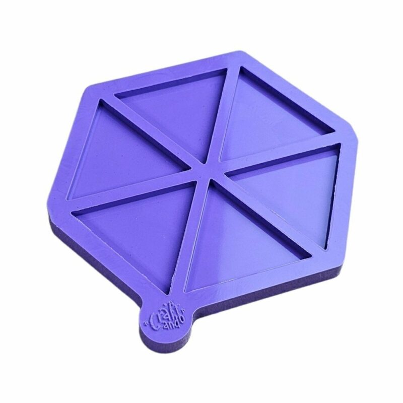 Molde de Silicone Para Resina 6 Triângulos Chaveiros Brincos