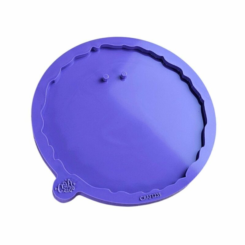 Molde de Silicone Para Resina Porta Aliança Geodo Furo Superior