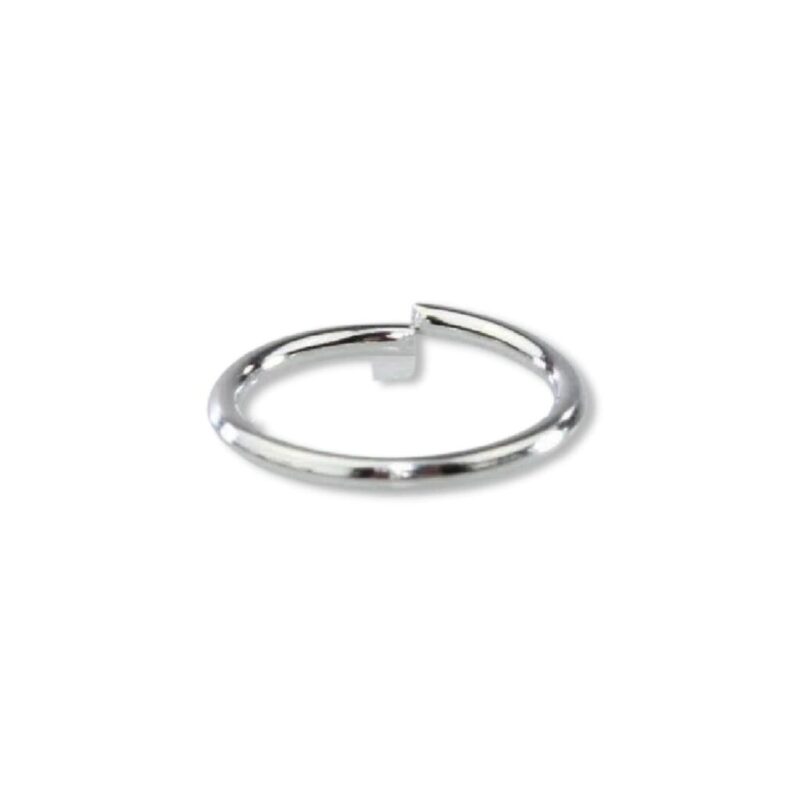 Argolinha Prateada 06Mm Em Latão Com 50G