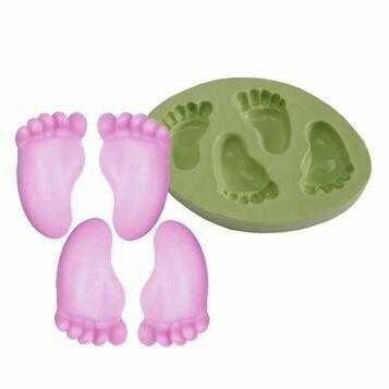 Forma de Silicone Pezinho 4 cav.