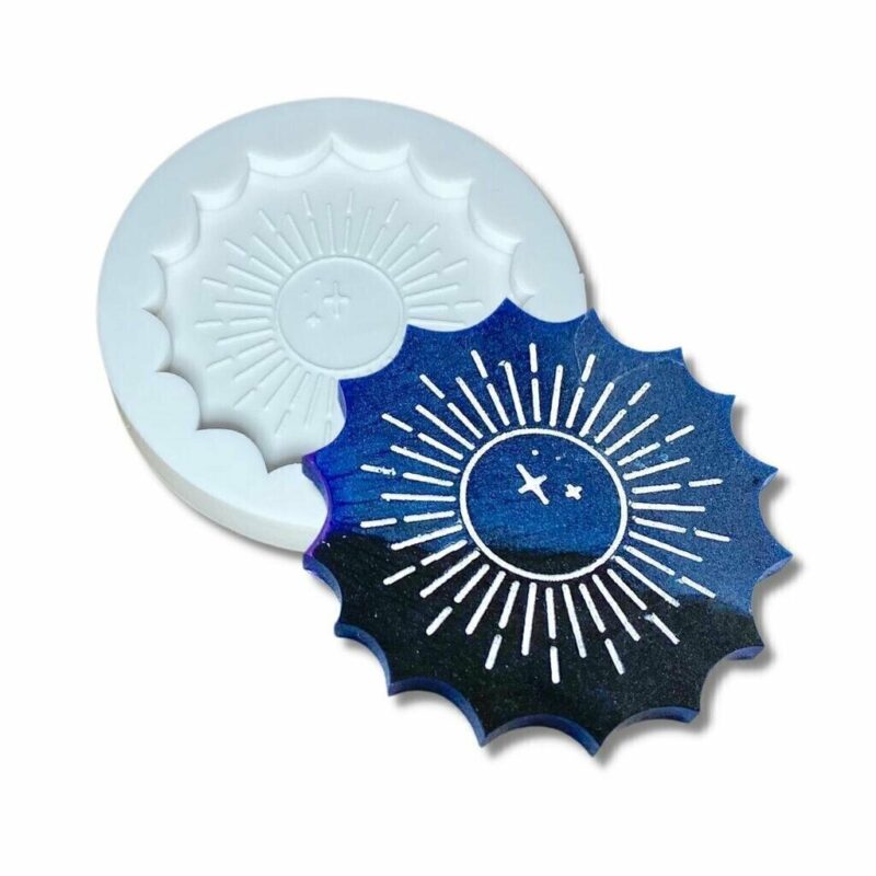 Molde de Silicone Para Resina Epóxi Chaveiro Sol - Imagem 2