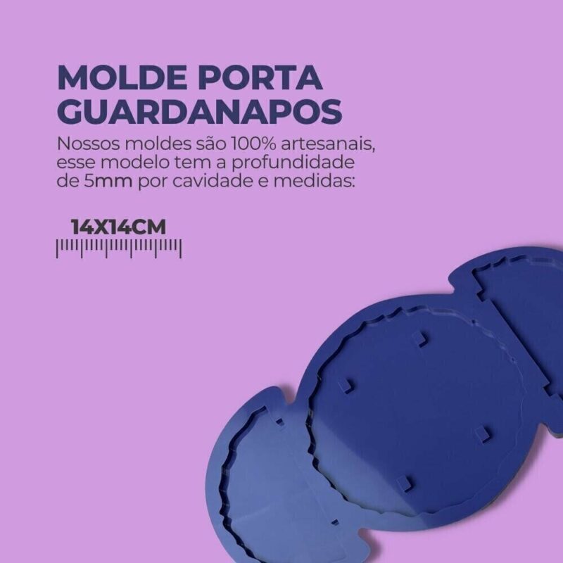 Molde de Silicone Para Resina Epóxi Porta Guardanapos Geodo - Imagem 2