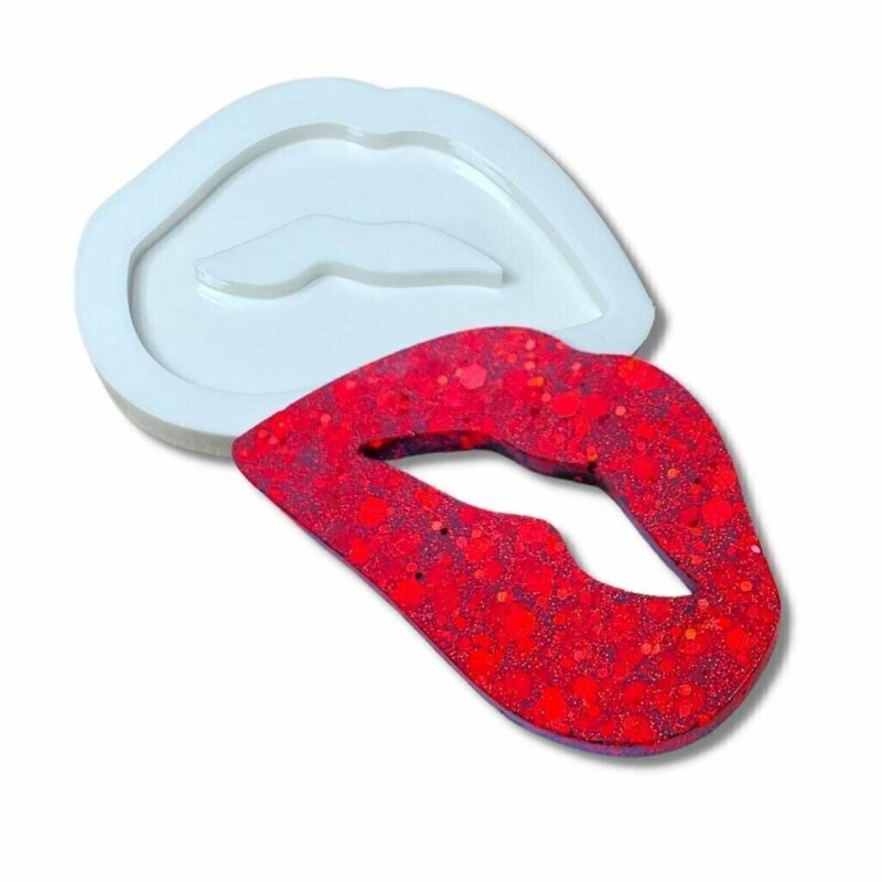 Molde de Silicone Para Resina Epóxi Chaveiro Boca Desejo - Image 2