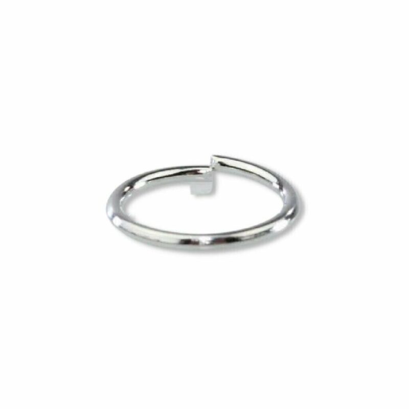 Argolinha Prateada 12Mm Em Latão Com 50G