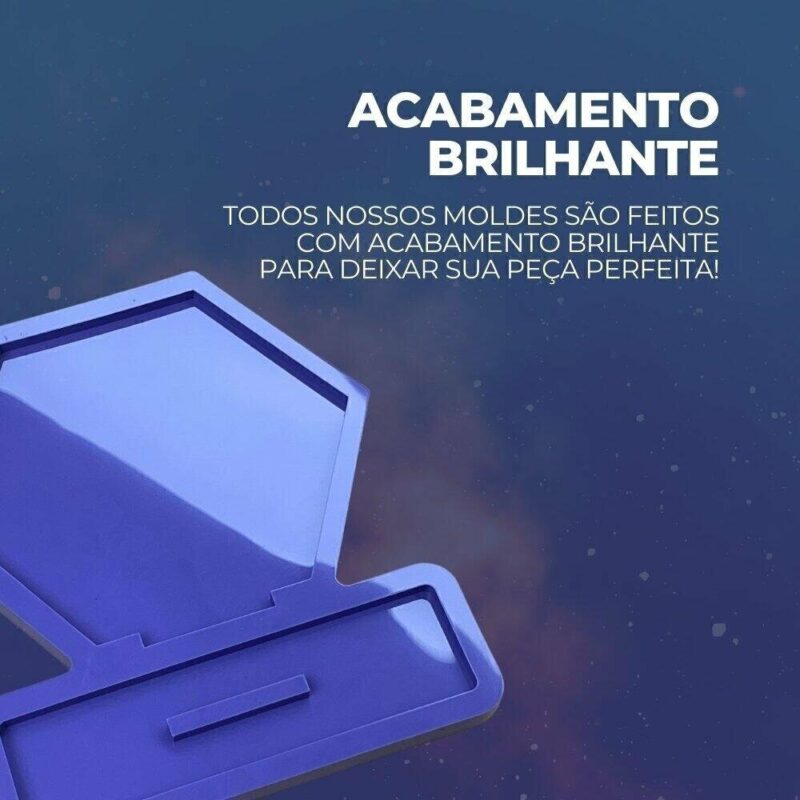 Molde de Silicone Para Resina Epóxi Placa Pix Hexagonal 13x11 - Imagem 3