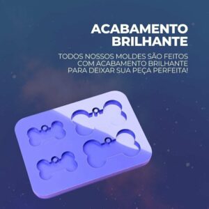 Molde de Silicone Para Resina Epóxi Osso E Ossinho Plaquinha Chaveiro - Image 3