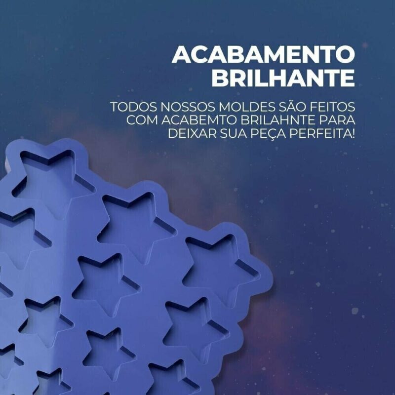 Molde de Silicone Para Resina Epóxi Estrelas Variadas - Image 3