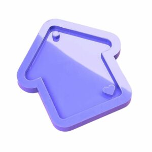Molde de Silicone Para Resina Epóxi Tag Casinha Eternizar Chaveiro