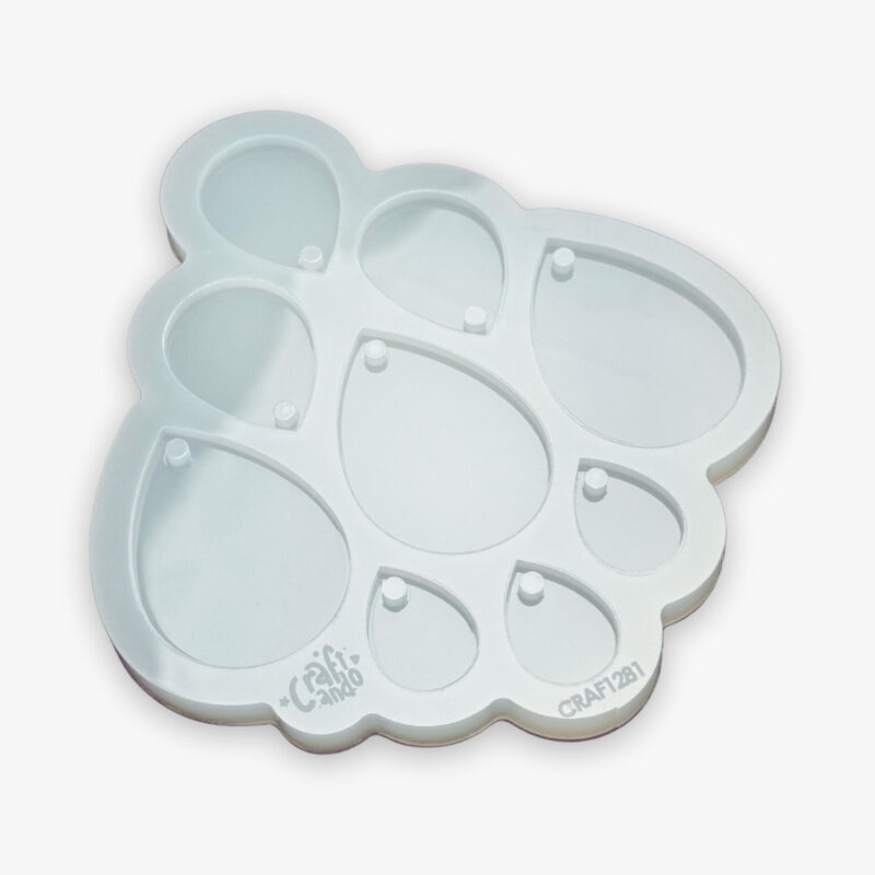 Molde de Silicone Para Resina Epóxi Trio de Gota Brincos Colar