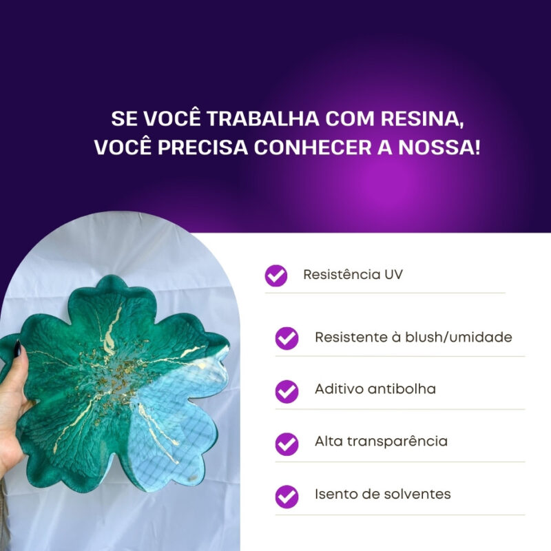 Resina Epoxi Rígida FlowOcean Média Viscosidade 450g - Imagem 3