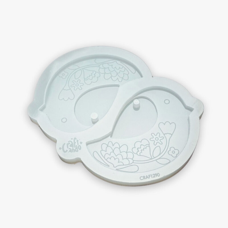 Molde de Silicone Para Resina Epóxi Passarinhos 2 cavidades
