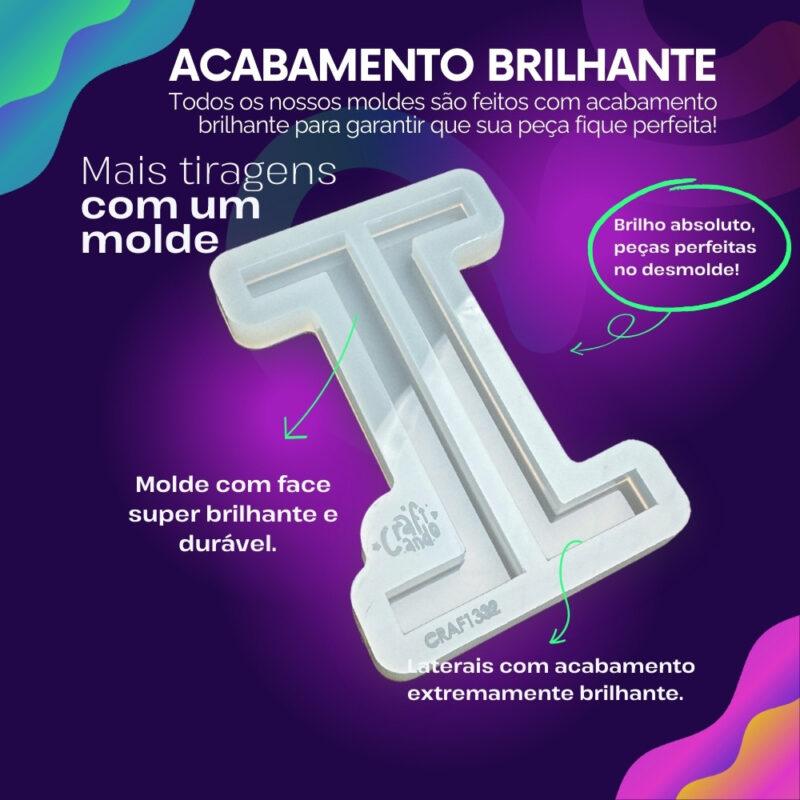 Molde de Silicone Para Resina Dupla de Alças Para Bandejas - Imagem 3