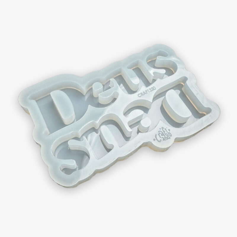 Molde de Silicone Para Resina Palavra Deus Decoração 4cm