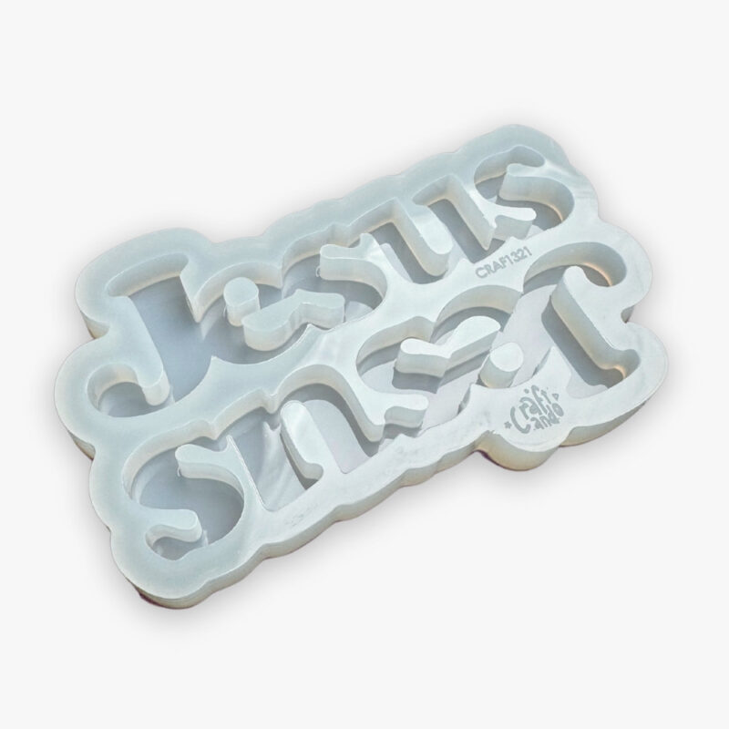 Molde de Silicone Para Resina Palavra Jesus Decoração 4cm