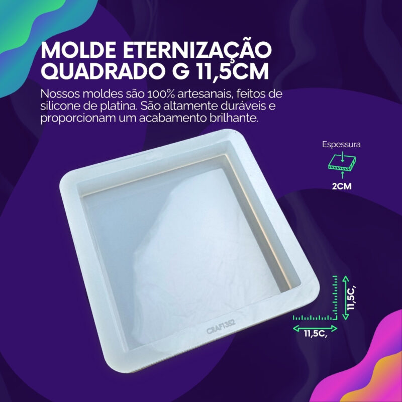 [BAZAR PEQUENOS DEFEITOS] Eternização Quadrado G 11,5cm - Imagem 2