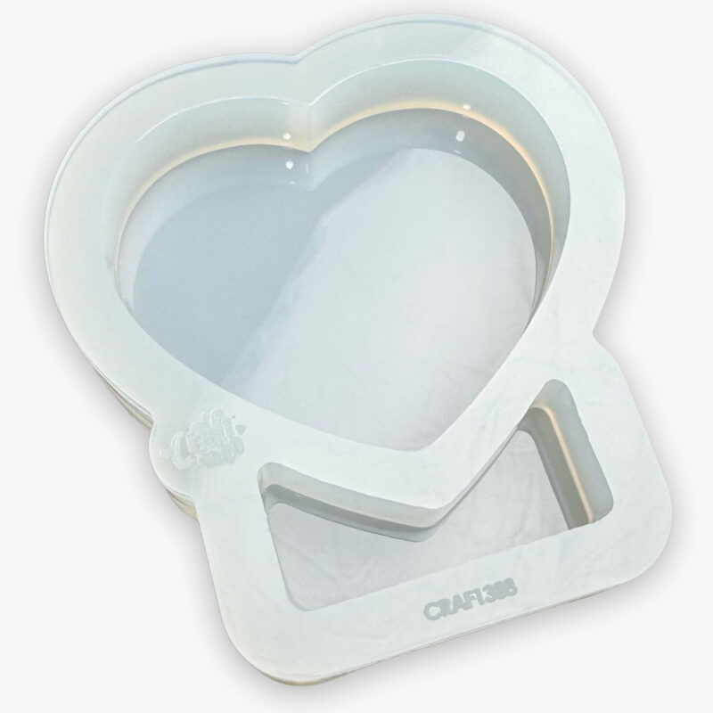 Molde de Silicone Para Resina Eternização Coração Fofo G 15cm