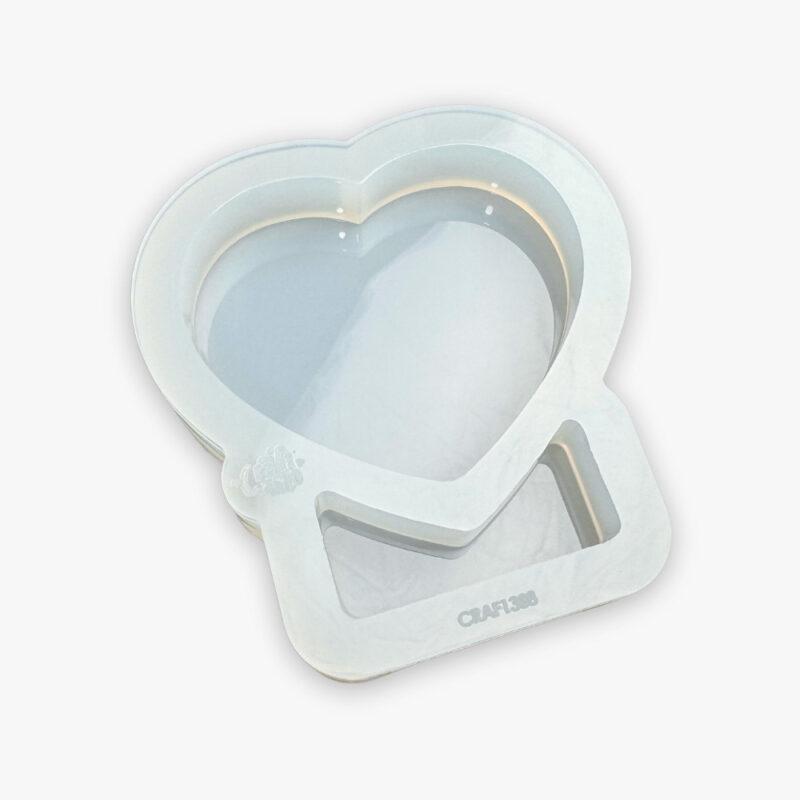 Molde de Silicone Para Resina Eternização Coração Fofo M 12cm