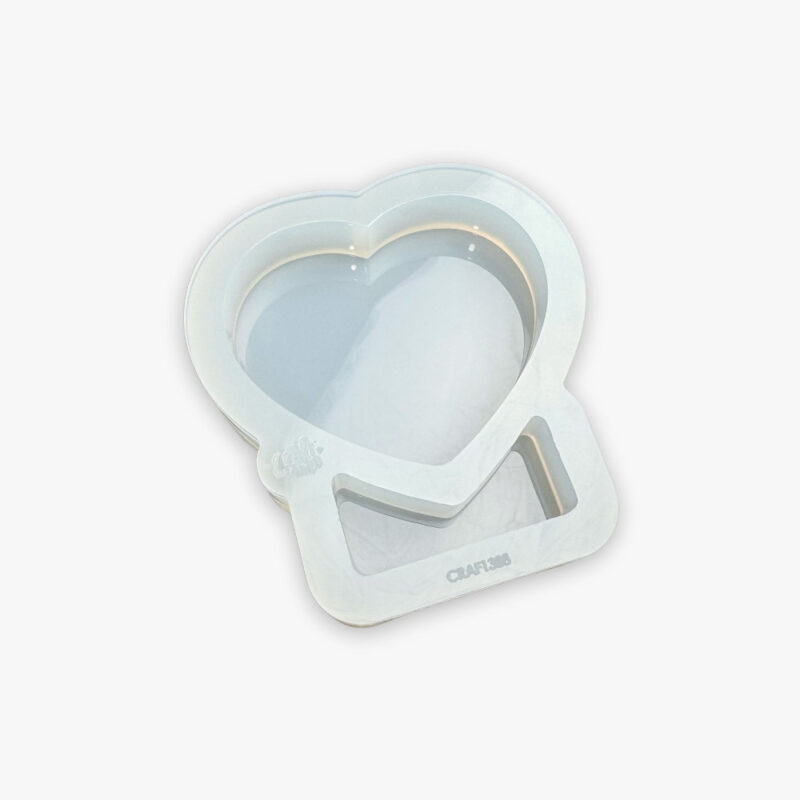 Molde de Silicone Para Resina Eternização Coração Fofo P 10cm