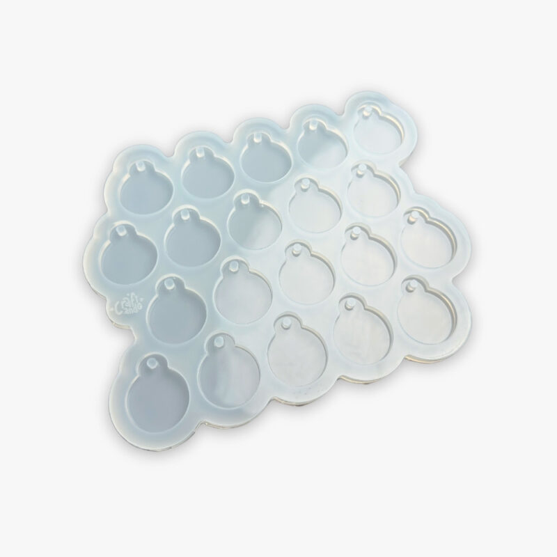 Molde de Silicone Para Resina Paleta 3cm com furo 20cav