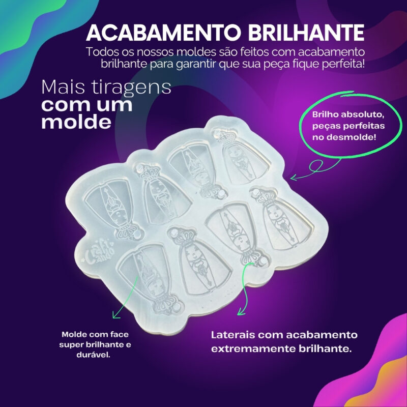 Molde de Silicone Para Resina Paleta Nossa Senhora - Imagem 3