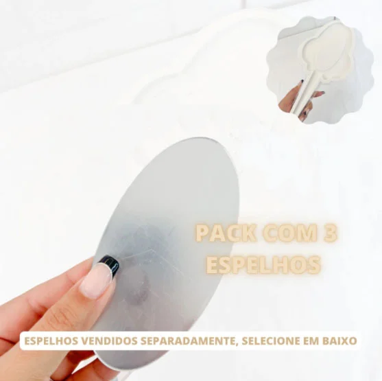 Acrílico Espelhado Para Espelho Olívia/Leia (Moldes da Gê) - 3 Unidades