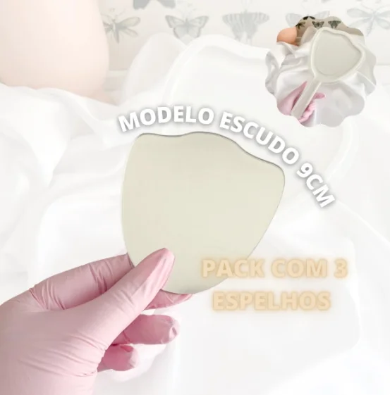 Acrílico Espelhado Para Espelho Escudo (Moldes da Gê) - 3 Unidades